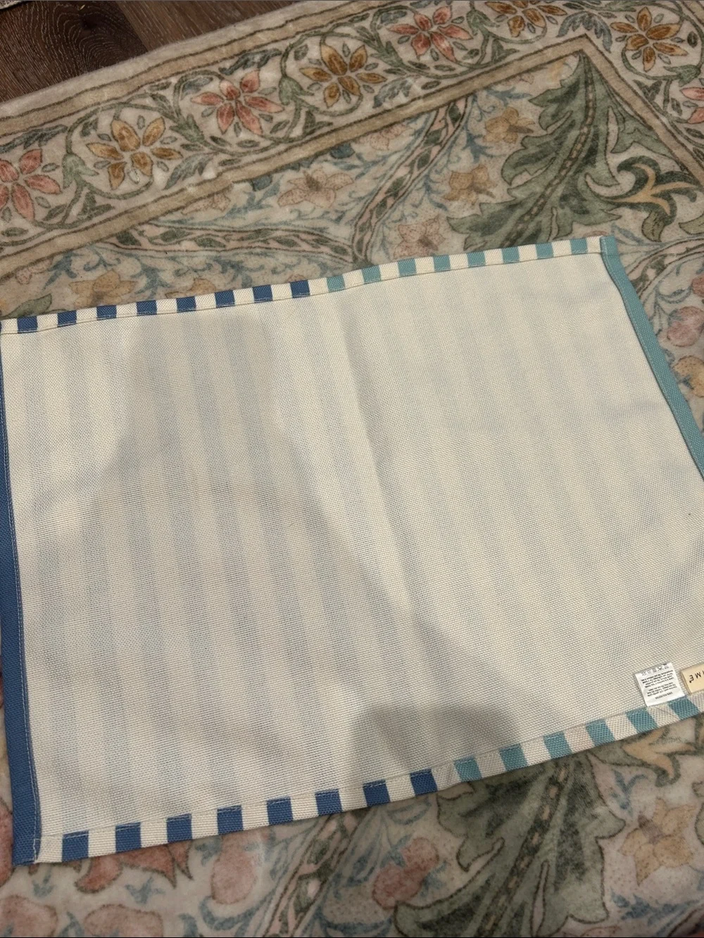 New Katie Kime Striped placemats - Blue & Aqua Stripes